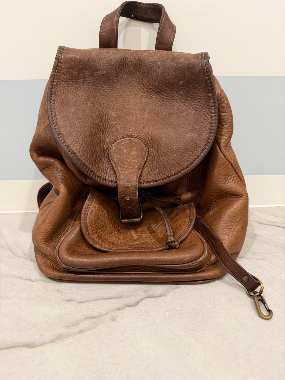 Vintage M. London Brown Leather Backpack